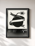 #noir Tableau de l'album Ribbon Around The Bomb de Blossoms, cadre noir, imprimé et encadré en France