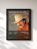 #noir Tableau de l'album Bandido de Amores de Joan Sebastian, cadre noir, imprimé et encadré en France