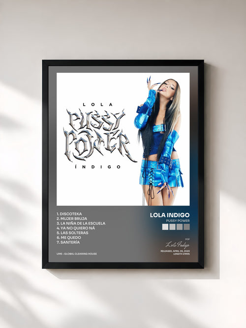 Lola Indigo · Pussy Power — Affiche encadrée