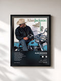 #noir Tableau de l'album A Lot About Livin' (And A Little 'Bout Love) de Alan Jackson, cadre noir, imprimé et encadré en France