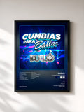 #noir Tableau de l'album Cumbias Para Bailar de Duelo, cadre noir, imprimé et encadré en France