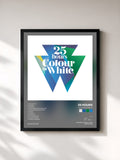#noir Tableau de l'album Colour In White de 25 hours, cadre noir, imprimé et encadré en France