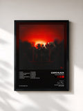 #noir Tableau de l'album Hustle Mixtape de Capo Plaza, cadre noir, imprimé et encadré en France