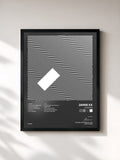 #noir Tableau de l'album In Waves de Jamie xx, cadre noir, imprimé et encadré en France