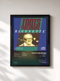 #noir Tableau de l'album Bluesette de Toots Thielemans, cadre noir, imprimé et encadré en France