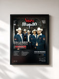 #noir Tableau de l'album Con La Nueva Federación de Voz de Mando, cadre noir, imprimé et encadré en France