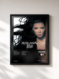 #noir Tableau de l'album Wild Energy de Ruslana, cadre noir, imprimé et encadré en France