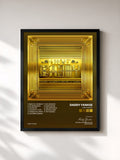 #noir Tableau de l'album King Daddy de Daddy Yankee, cadre noir, imprimé et encadré en France