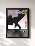 #noir Tableau de l'album Pump Up The Jam de Technotronic, cadre noir, imprimé et encadré en France