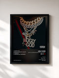 #noir Tableau de l'album just a lil something before the album... de Ugly God, cadre noir, imprimé et encadré en France