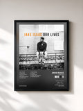 #noir Tableau de l'album Our Lives de Jake Isaac, cadre noir, imprimé et encadré en France