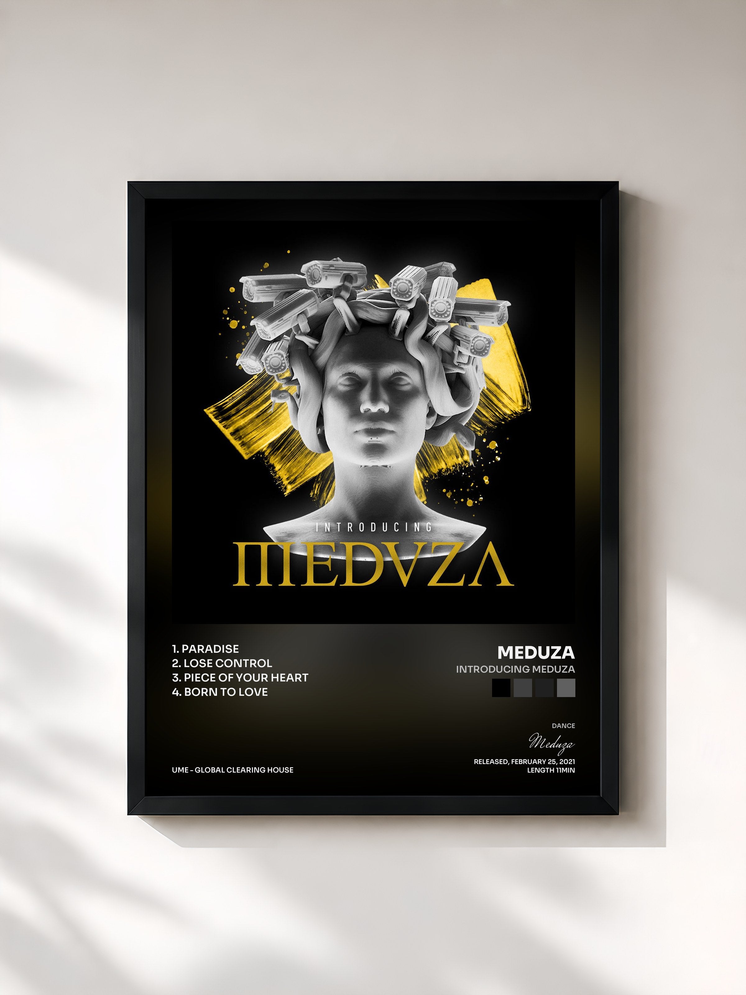 #noir Tableau de l'album Introducing MEDUZA de Meduza, cadre noir, imprimé et encadré en France