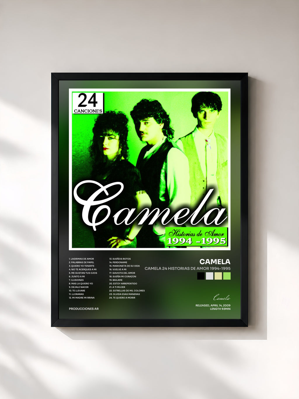 #noir Camela 24 historias De Amor 1994-1995 von Camela als gerahmter Kunstdruck, schwarzer Rahmen, gedruckt und gerahmt in Frankreich