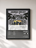 #noir Tableau de l'album Jailbreak (Deluxe Edition) de Thin Lizzy, cadre noir, imprimé et encadré en France