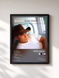 #noir Tableau de l'album Everywhere We Go de Kenny Chesney, cadre noir, imprimé et encadré en France