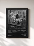 #noir Tableau de l'album Alone With My Faith de Harry Connick Jr., cadre noir, imprimé et encadré en France