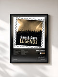 #noir Tableau de l'album Sam & Dave: Legends de Sam & Dave, cadre noir, imprimé et encadré en France