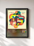 #noir Tableau de l'album Melt Away: A Tribute To Brian Wilson de She & Him, cadre noir, imprimé et encadré en France