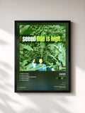 #noir Tableau de l'album Tide Is High de Seeed, cadre noir, imprimé et encadré en France
