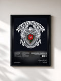 #noir Tableau de l'album Signed and Sealed In Blood de Dropkick Murphys, cadre noir, imprimé et encadré en France