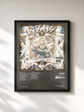 #noir Tableau de l'album Freitag der 13. de Gzuz, cadre noir, imprimé et encadré en France