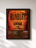 #noir Tableau de l'album Licenciado cantinas de Bunbury, cadre noir, imprimé et encadré en France