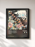 #noir Tableau de l'album Heartworms de The Shins, cadre noir, imprimé et encadré en France