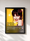 #noir Tableau de l'album Les brunes comptent pas pour des prunes de Lio, cadre noir, imprimé et encadré en France