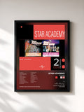 #noir Tableau de l'album 2 CD 2003 de Star Academy, cadre noir, imprimé et encadré en France