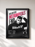 #noir Tableau de l'album Wellritzstrasse (Instrumentals) de Eno, cadre noir, imprimé et encadré en France