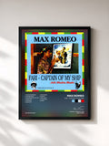 #noir Tableau de l'album Fari - Captain of My Ship de Max Romeo, cadre noir, imprimé et encadré en France