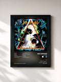 #noir Tableau de l'album Hysteria de Def Leppard, cadre noir, imprimé et encadré en France
