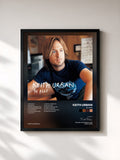 #noir Tableau de l'album Be Here de Keith Urban, cadre noir, imprimé et encadré en France