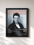 #noir Tableau de l'album Roll With It de Steve Winwood, cadre noir, imprimé et encadré en France