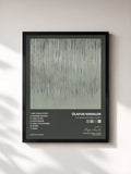 #noir Tableau de l'album the world is finally quiet de Ólafur Arnalds, cadre noir, imprimé et encadré en France