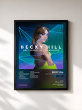 #noir Tableau de l'album Only Honest On The Weekend de Becky Hill, cadre noir, imprimé et encadré en France