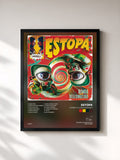 #noir Tableau de l'album Rumba a Lo Desconocido de Estopa, cadre noir, imprimé et encadré en France