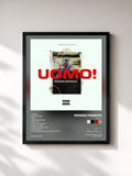 #noir Tableau de l'album UOMO! de Mondo Marcio, cadre noir, imprimé et encadré en France