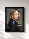 #noir Tableau de l'album Wallflower de Diana Krall, cadre noir, imprimé et encadré en France