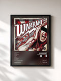 #noir Tableau de l'album Louder Harder Faster de Warrant, cadre noir, imprimé et encadré en France