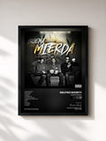#noir Tableau de l'album Buena Mierda de Neutro Shorty, cadre noir, imprimé et encadré en France