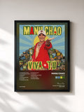 #noir Tableau de l'album Viva Tu de Manu Chao, cadre noir, imprimé et encadré en France