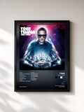 #noir Tableau de l'album Disc-Overy de Tinie Tempah, cadre noir, imprimé et encadré en France