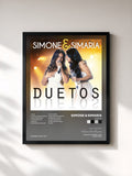 #noir Tableau de l'album Duetos de Simone & Simaria, cadre noir, imprimé et encadré en France