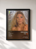 #noir Tableau de l'album Frente al amor de Maria Jimenez, cadre noir, imprimé et encadré en France
