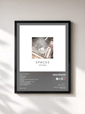 #noir Tableau de l'album Spaces de Nils Frahm, cadre noir, imprimé et encadré en France