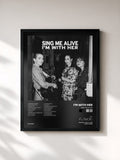 #noir Tableau de l'album Sing Me Alive de I’m With Her, cadre noir, imprimé et encadré en France