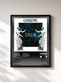 #noir Tableau de l'album DNA de Cerrone, cadre noir, imprimé et encadré en France