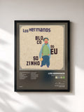 #noir Tableau de l'album Bloco Do Eu Sozinho de Los Hermanos, cadre noir, imprimé et encadré en France