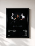 #noir Tableau de l'album MAL ENTOURÉ de Scridge, cadre noir, imprimé et encadré en France